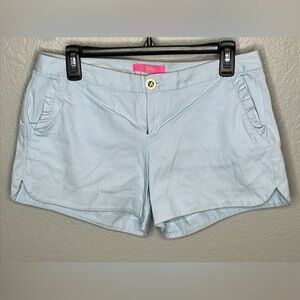 Lilly Pulitzer Adie Textured Ruffle Stretch Shorts 6 (003)